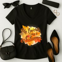 My Favorite Color Is Autumn Women's V-Neck T-Shirt