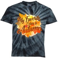 My Favorite Color Is Autumn Kids Tie-Dye T-Shirt