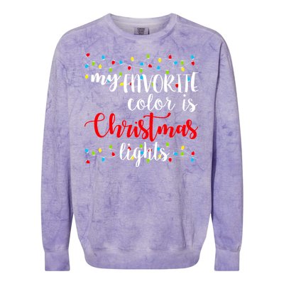 My Favorite Color Is Christmas Lights Colorblast Crewneck Sweatshirt