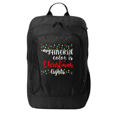 My Favorite Color Is Christmas Lights City Backpack