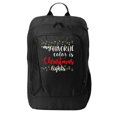 My Favorite Color Is Christmas Lights City Backpack