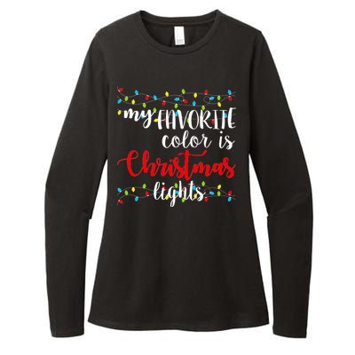 My Favorite Color Is Christmas Lights Womens CVC Long Sleeve Shirt