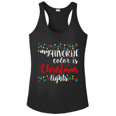My Favorite Color Is Christmas Lights Ladies PosiCharge Competitor Racerback Tank