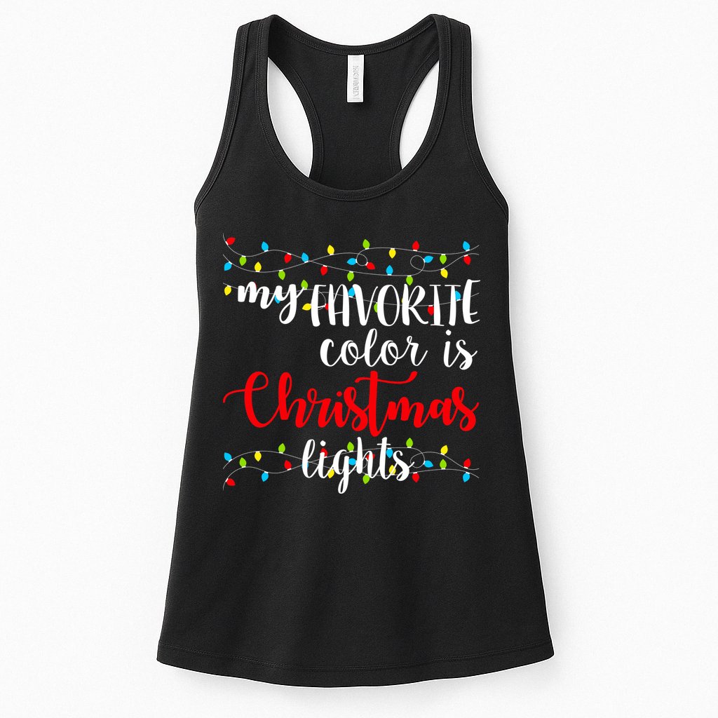 My Favorite Color Is Christmas Lights Womens Tank Top