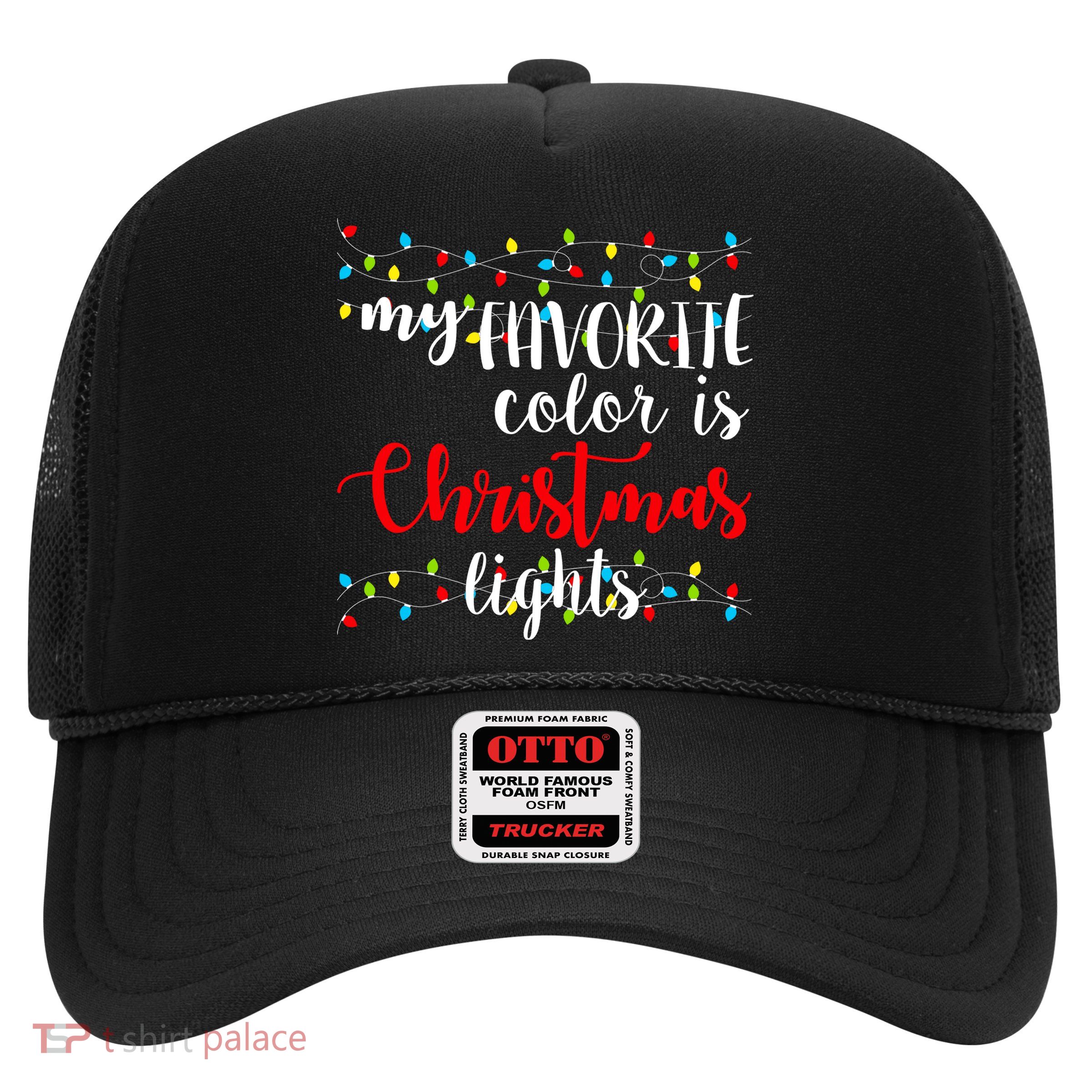 My Favorite Color Is Christmas Lights Trucker Hat