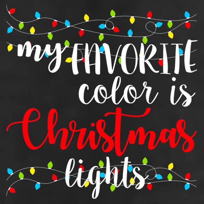 My Favorite Color Is Christmas Lights Golf Towel