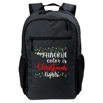 My Favorite Color Is Christmas Lights Daily Commute Backpack