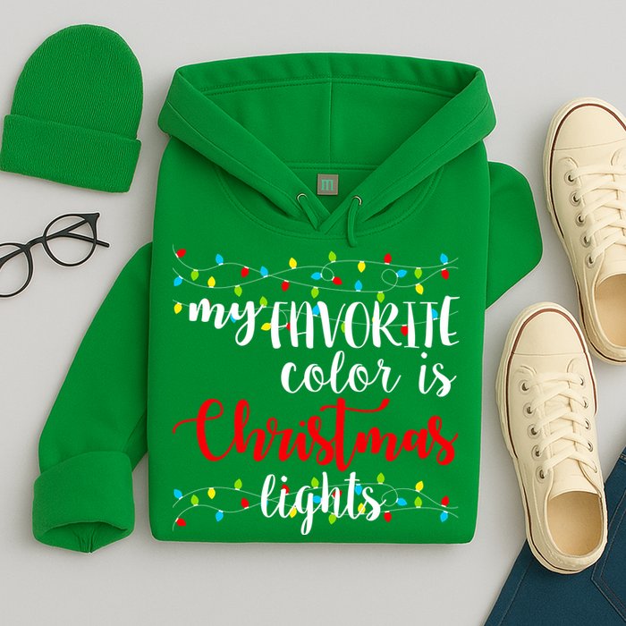 My Favorite Color Is Christmas Lights Hoodie
