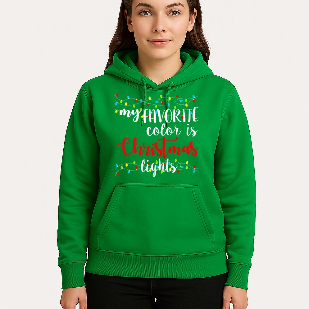 My Favorite Color Is Christmas Lights Hoodie