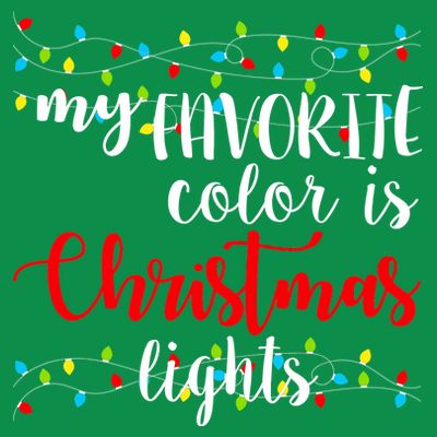 My Favorite Color Is Christmas Lights T-Shirt
