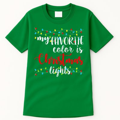 My Favorite Color Is Christmas Lights Tall T-Shirt