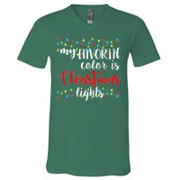 My Favorite Color Is Christmas Lights V-Neck T-Shirt