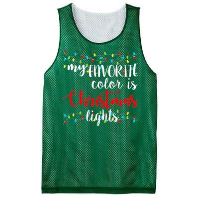 My Favorite Color Is Christmas Lights Mesh Reversible Basketball Jersey Tank