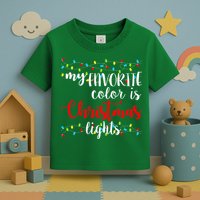 My Favorite Color Is Christmas Lights Toddler T-Shirt