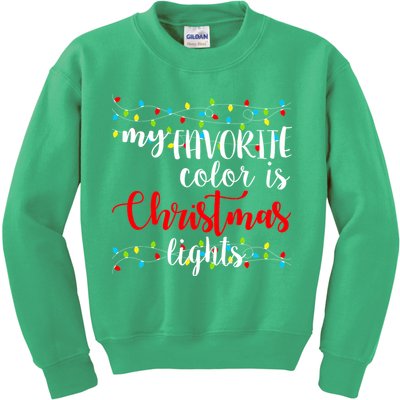 My Favorite Color Is Christmas Lights Kids Sweatshirt