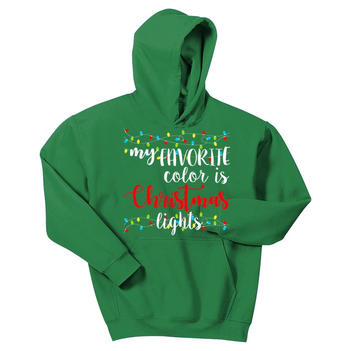 My Favorite Color Is Christmas Lights Kids Hoodie