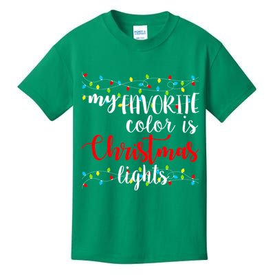 My Favorite Color Is Christmas Lights Kids T-Shirt