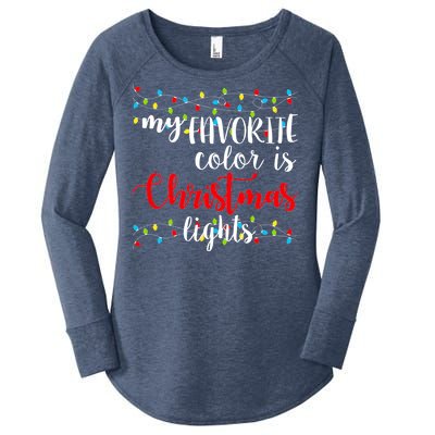 My Favorite Color Is Christmas Lights Women's Perfect Tri Tunic Long Sleeve Shirt