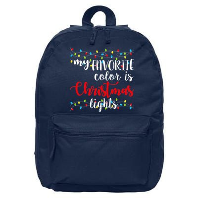 My Favorite Color Is Christmas Lights 16 in Basic Backpack