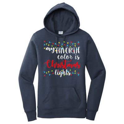 My Favorite Color Is Christmas Lights Women's Pullover Hoodie