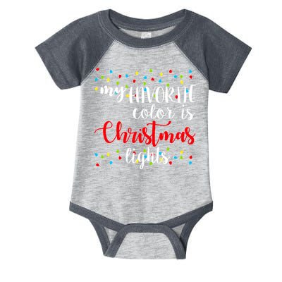 My Favorite Color Is Christmas Lights Infant Baby Jersey Bodysuit