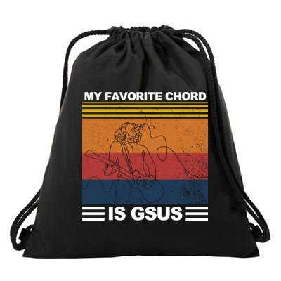 My Favorite Cord Is Gsus Drawstring Bag