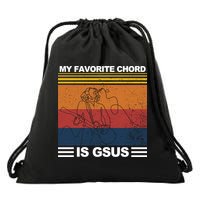 My Favorite Cord Is Gsus Drawstring Bag