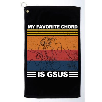 My Favorite Cord Is Gsus Platinum Collection Golf Towel