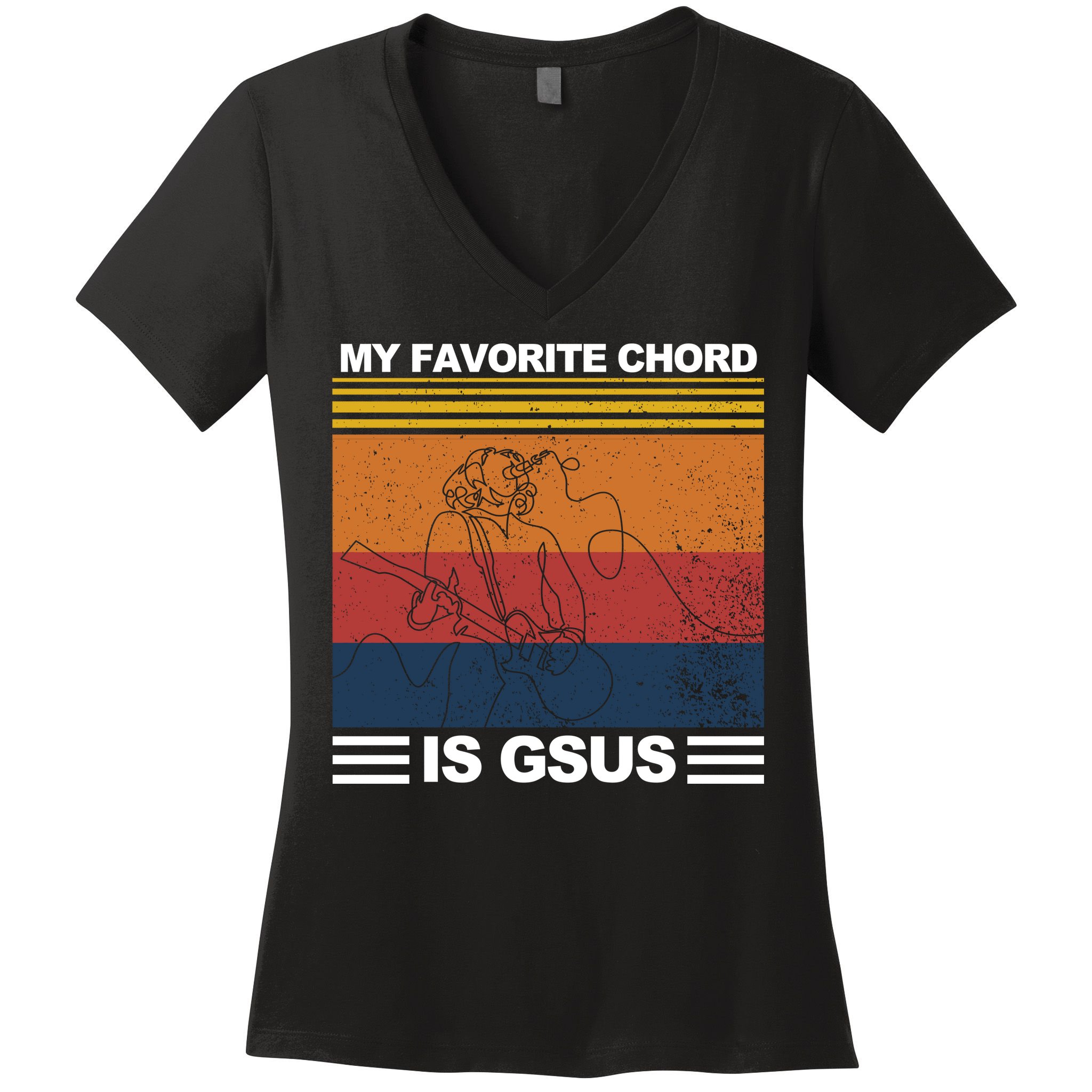 My Favorite Cord Is Gsus Women's V-Neck T-Shirt