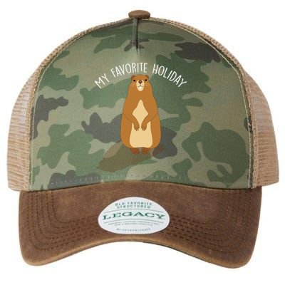 My Favorite Holiday Groundhog Day Legacy Tie Dye Trucker Hat