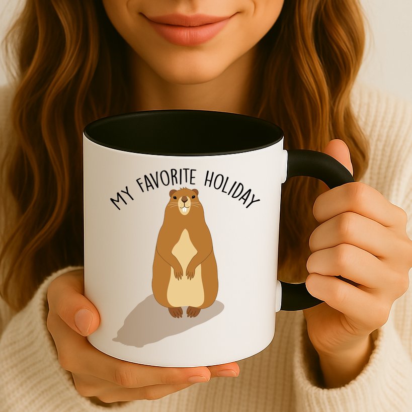 My Favorite Holiday Groundhog Day Mug