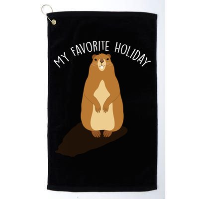 My Favorite Holiday Groundhog Day Golf Towel