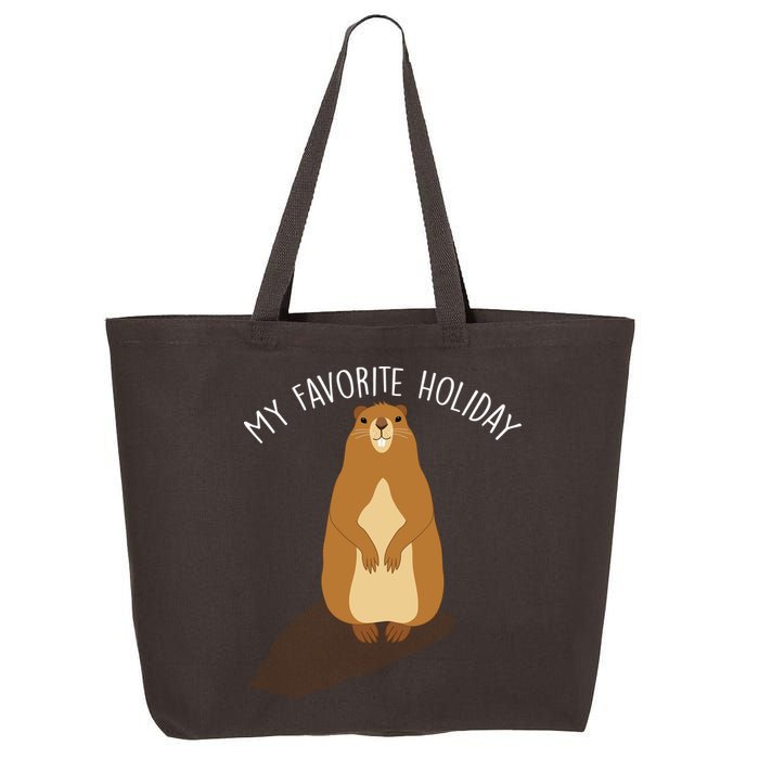 My Favorite Holiday Groundhog Day 25L Jumbo Tote