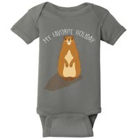 My Favorite Holiday Groundhog Day Baby Bodysuit