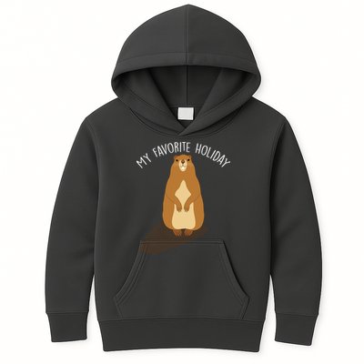 My Favorite Holiday Groundhog Day Kids Hoodie
