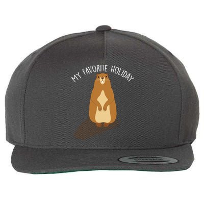 My Favorite Holiday Groundhog Day Wool Snapback Cap