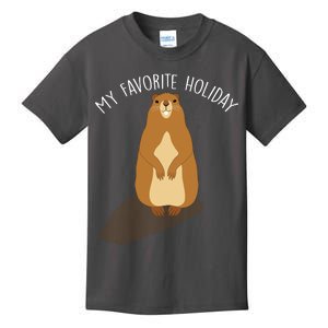 My Favorite Holiday Groundhog Day Kids T-Shirt