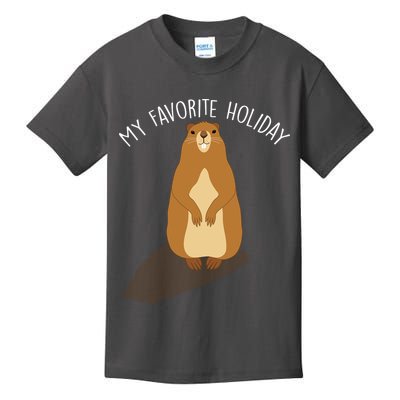 My Favorite Holiday Groundhog Day Kids T-Shirt