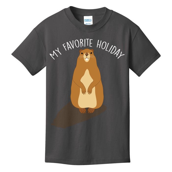 My Favorite Holiday Groundhog Day Kids T-Shirt