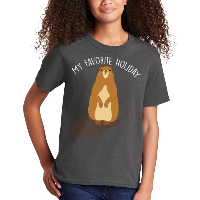 My Favorite Holiday Groundhog Day Kids T-Shirt