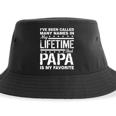 My Favorite Name Is Papa Sustainable Bucket Hat