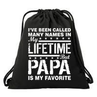 My Favorite Name Is Papa Drawstring Bag