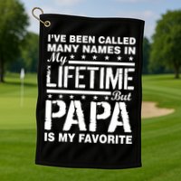 My Favorite Name Is Papa Golf Towel