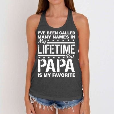 My Favorite Name Is Papa Women's Knotted Racerback Tank