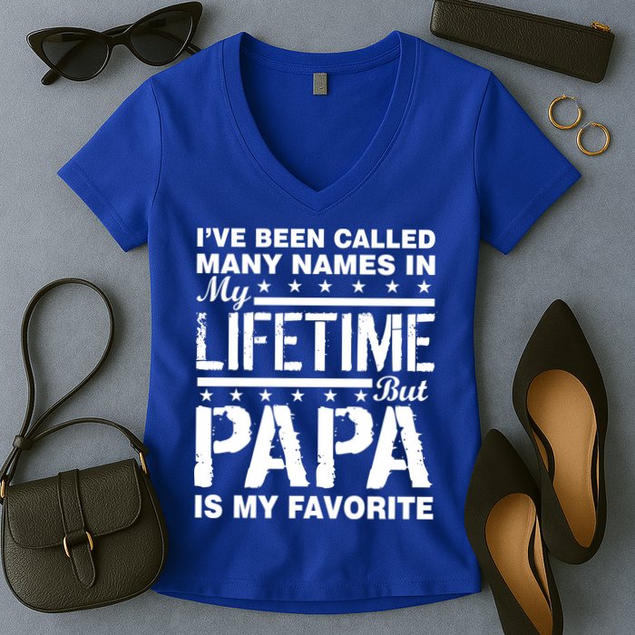 My Favorite Name Is Papa Women's V-Neck T-Shirt