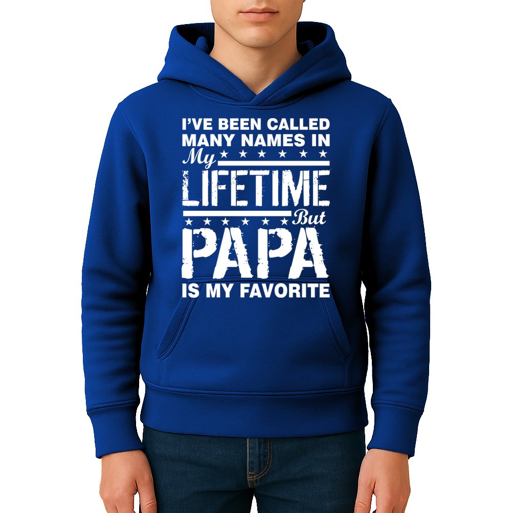 My Favorite Name Is Papa Kids Hoodie