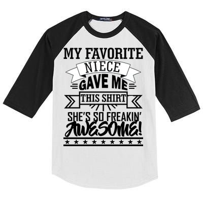 My Favorite Niece Gave Me This Kids Colorblock Raglan Jersey