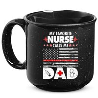 My Favorite Nurse Calls Me Dad Support Frontline 15oz Campfire Ceramic Mug