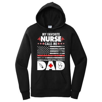 My Favorite Nurse Calls Me Dad Support Frontline Women's Pullover Hoodie