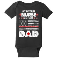 My Favorite Nurse Calls Me Dad Support Frontline Baby Bodysuit